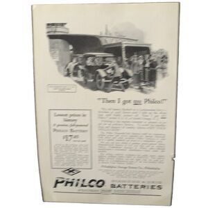 Vintage 1913 Philco Diamond Grid Batteries Ad Advertisement